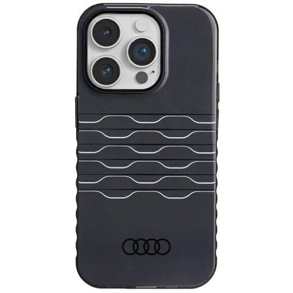 Audi AU-IMLMIP14P-A6/D3-BK IML MagSafe-kompatibilis keménytok iPhone 14 Pro - fekete