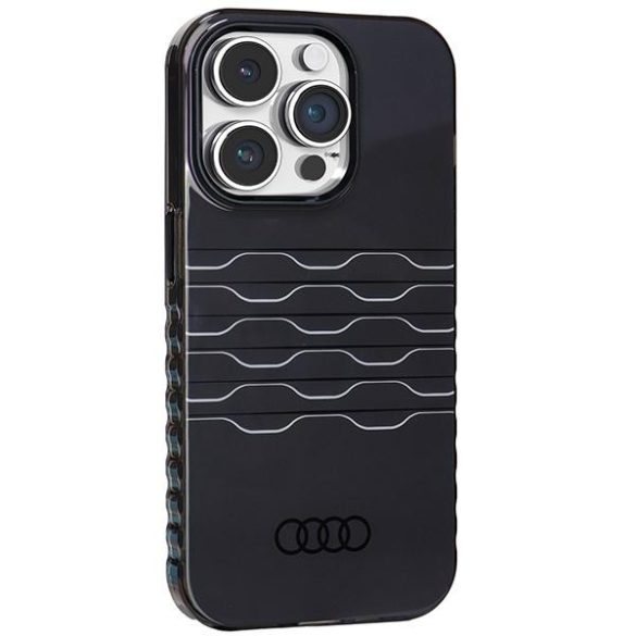 Audi AU-IMLMIP14P-A6/D3-BK IML MagSafe-kompatibilis keménytok iPhone 14 Pro - fekete