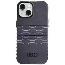   Audi AU-IMLMIP15-A6/D3-BK IML MagSafe-kompatibilis keménytok iPhone 15 - fekete