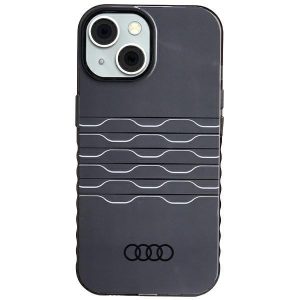 Audi AU-IMLMIP15-A6/D3-BK IML MagSafe-kompatibilis keménytok iPhone 15 - fekete