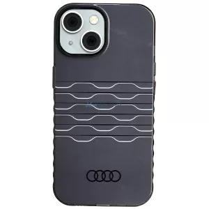 Audi AU-IMLMIP15-A6/D3-BK IML MagSafe-kompatibilis keménytok iPhone 15 - fekete