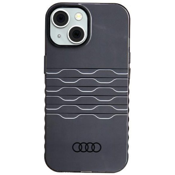 Audi AU-IMLMIP15-A6/D3-BK IML MagSafe-kompatibilis keménytok iPhone 15 - fekete