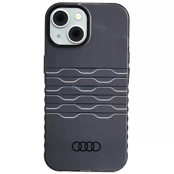 Audi AU-IMLMIP15-A6/D3-BK IML MagSafe-kompatibilis keménytok iPhone 15 - fekete