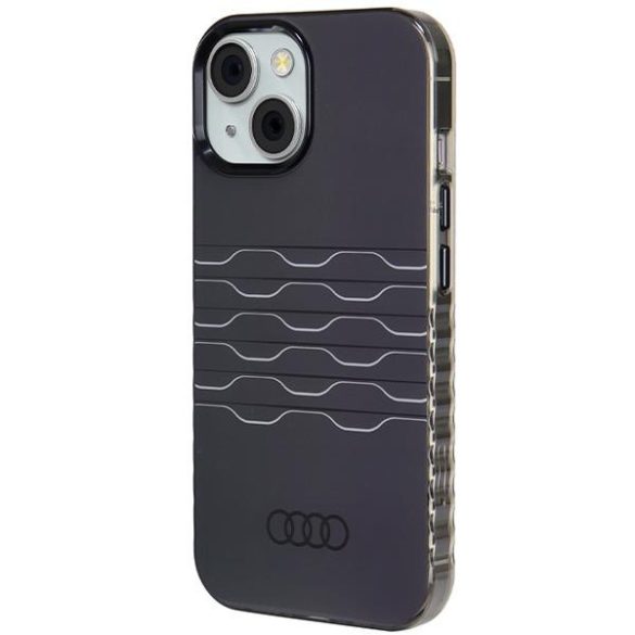 Audi AU-IMLMIP15-A6/D3-BK IML MagSafe-kompatibilis keménytok iPhone 15 - fekete