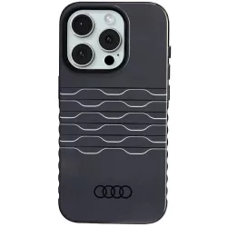   Audi AU-IMLMIP15P-A6/D3-BK IML MagSafe-kompatibilis keménytok iPhone 15 Pro - fekete