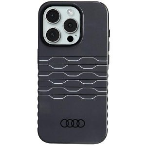 Audi AU-IMLMIP15P-A6/D3-BK IML MagSafe-kompatibilis keménytok iPhone 15 Pro - fekete
