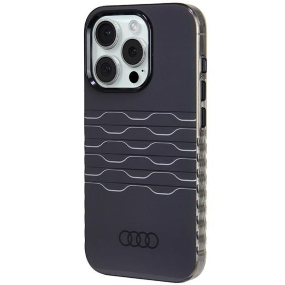 Audi AU-IMLMIP15P-A6/D3-BK IML MagSafe-kompatibilis keménytok iPhone 15 Pro - fekete