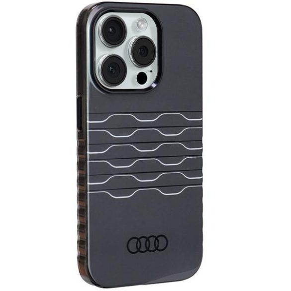 Audi AU-IMLMIP15P-A6/D3-BK IML MagSafe-kompatibilis keménytok iPhone 15 Pro - fekete