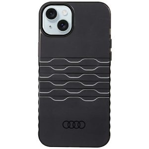 Audi AU-IMLMIP15M-A6/D3-BK IML MagSafe-kompatibilis keménytok iPhone 14 Plus/15 Plus - fekete