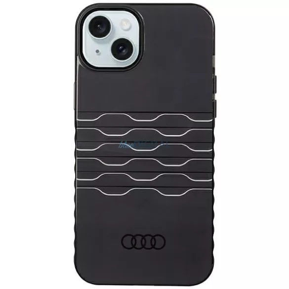 Audi AU-IMLMIP15M-A6/D3-BK IML MagSafe-kompatibilis keménytok iPhone 14 Plus/15 Plus - fekete