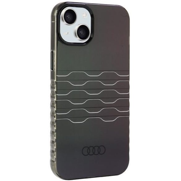 Audi AU-IMLMIP15M-A6/D3-BK IML MagSafe-kompatibilis keménytok iPhone 14 Plus/15 Plus - fekete