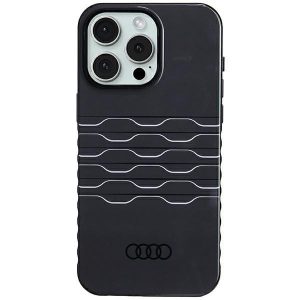 Audi AU-IMLMIP15PM-A6/D3-BK IML MagSafe-kompatibilis keménytok iPhone 15 Pro Max - fekete