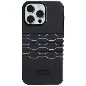 Audi AU-IMLMIP15PM-A6/D3-BK IML MagSafe-kompatibilis keménytok iPhone 15 Pro Max - fekete