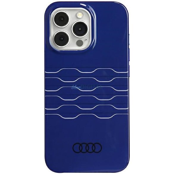 Audi AU-IMLMIP13PM-A6/D3-BE IML MagSafe-kompatibilis keménytok iPhone 13 Pro Max - tengerészkék