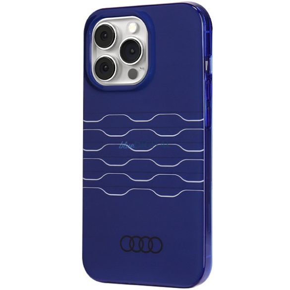 Audi AU-IMLMIP13PM-A6/D3-BE IML MagSafe-kompatibilis keménytok iPhone 13 Pro Max - tengerészkék
