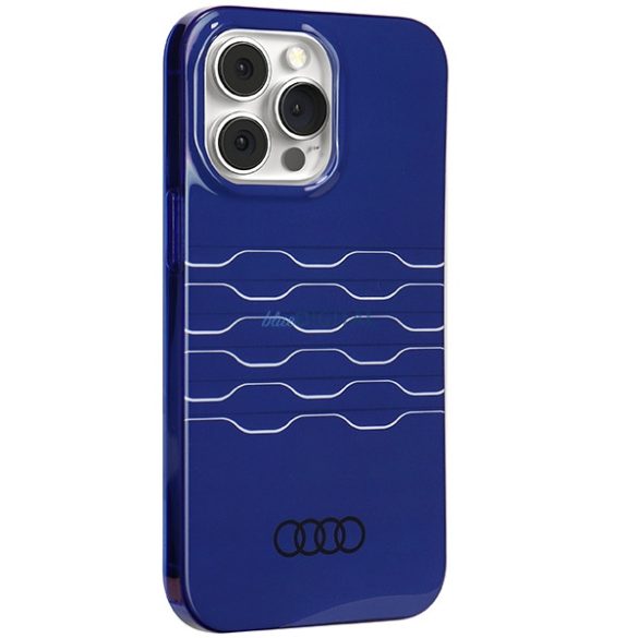 Audi AU-IMLMIP13PM-A6/D3-BE IML MagSafe-kompatibilis keménytok iPhone 13 Pro Max - tengerészkék