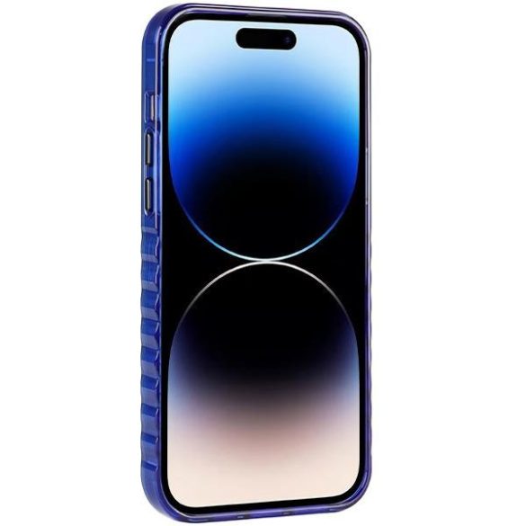 Audi AU-IMLMIP14P-A6/D3-BE IML MagSafe-kompatibilis keménytok iPhone 14 Pro - tengerészkék