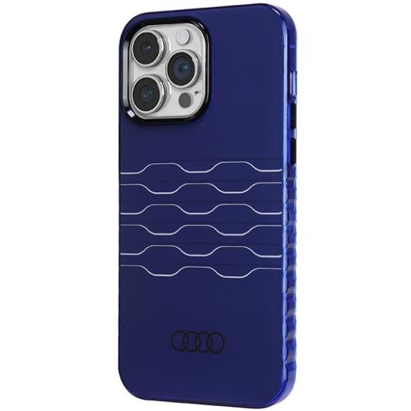Audi AU-IMLMIP14PM-A6/D3-BE IML MagSafe-kompatibilis keménytok iPhone 14 Pro Max - tengerészkék