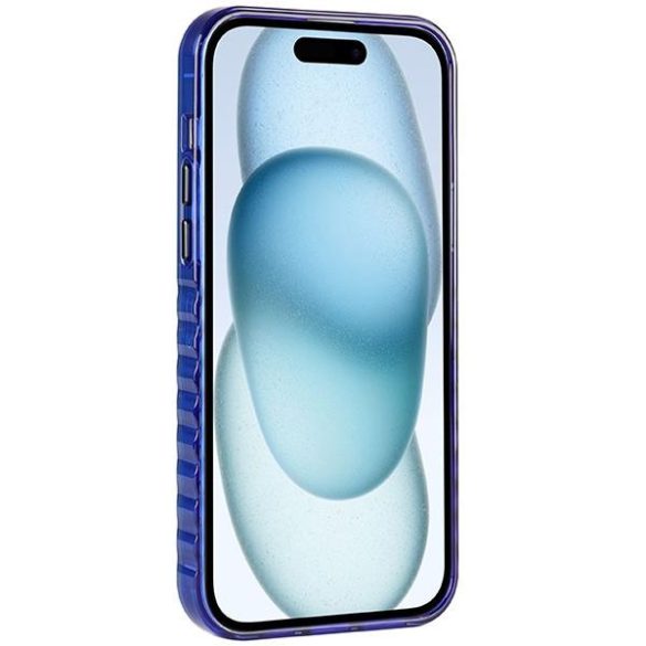 Audi AU-IMLMIP15-A6/D3-BE IML MagSafe-kompatibilis keménytok iPhone 15 - tengerészkék