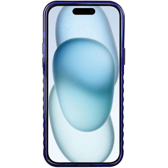 Audi AU-IMLMIP15-A6/D3-BE IML MagSafe-kompatibilis keménytok iPhone 15 - tengerészkék