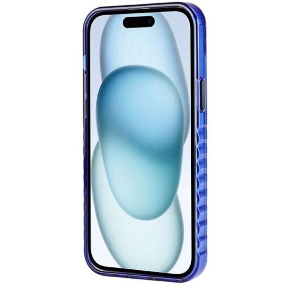 Audi AU-IMLMIP15-A6/D3-BE IML MagSafe-kompatibilis keménytok iPhone 15 - tengerészkék