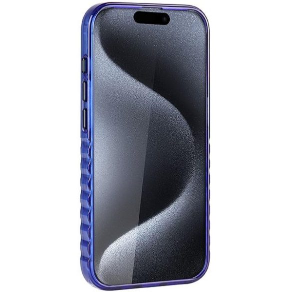 Audi AU-IMLMIP15P-A6/D3-BE IML MagSafe-kompatibilis keménytok iPhone 15 Pro - tengerészkék