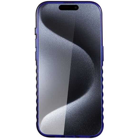Audi AU-IMLMIP15P-A6/D3-BE IML MagSafe-kompatibilis keménytok iPhone 15 Pro - tengerészkék