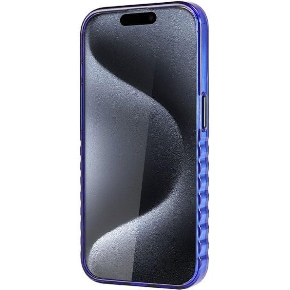 Audi AU-IMLMIP15P-A6/D3-BE IML MagSafe-kompatibilis keménytok iPhone 15 Pro - tengerészkék