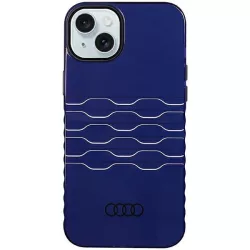   Audi AU-IMLMIP15M-A6/D3-BE IML MagSafe-kompatibilis keménytok iPhone 14 Plus/15 Plus - tengerészkék