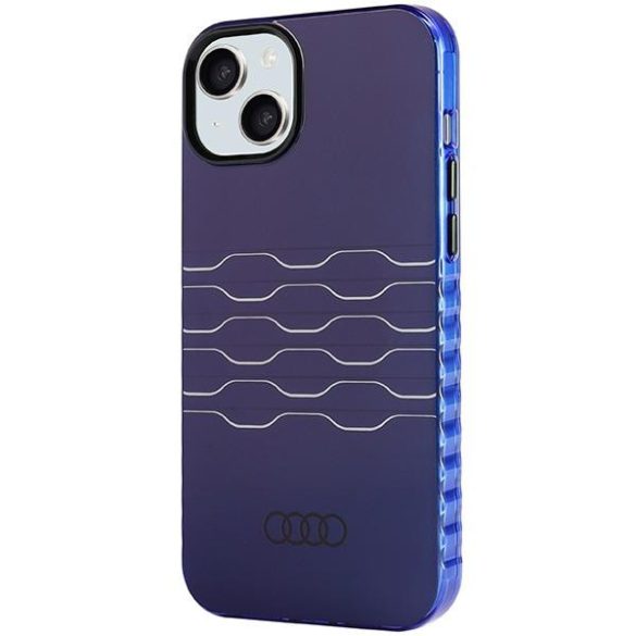 Audi AU-IMLMIP15M-A6/D3-BE IML MagSafe-kompatibilis keménytok iPhone 14 Plus/15 Plus - tengerészkék