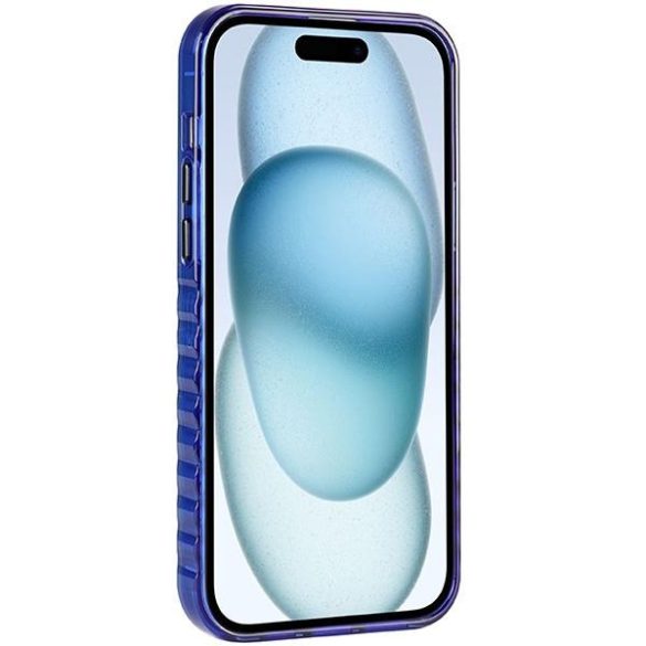 Audi AU-IMLMIP15M-A6/D3-BE IML MagSafe-kompatibilis keménytok iPhone 14 Plus/15 Plus - tengerészkék