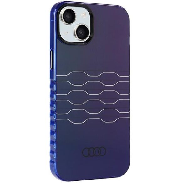 Audi AU-IMLMIP15M-A6/D3-BE IML MagSafe-kompatibilis keménytok iPhone 14 Plus/15 Plus - tengerészkék