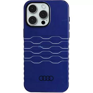 Audi AU-IMLMIP15PM-A6/D3-BE IML MagSafe-kompatibilis keménytok iPhone 15 Pro Max - tengerészkék