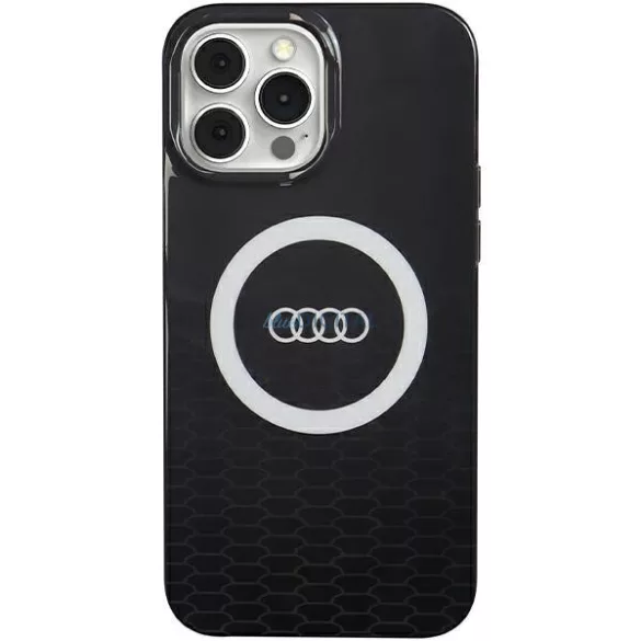 Audi AU-IMLMIP13P-Q5/D2-BK IML Big Logo MagSafe-kompatibilis keménytok iPhone 13/13 Pro - fekete