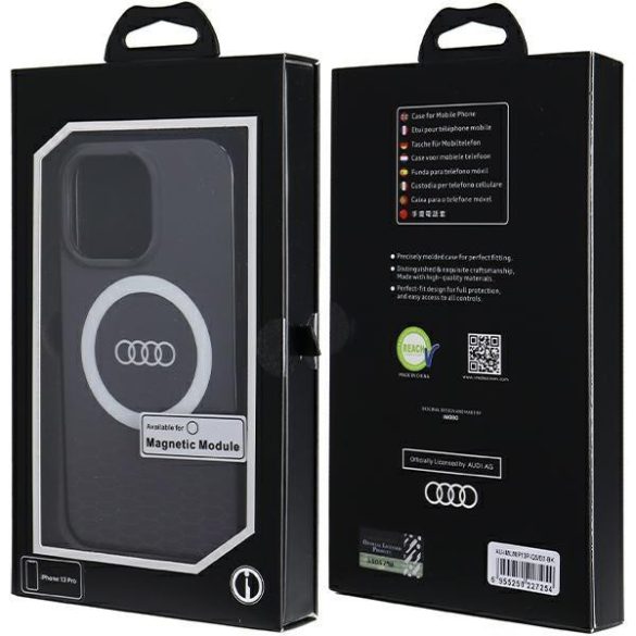 Audi AU-IMLMIP13P-Q5/D2-BK IML Big Logo MagSafe-kompatibilis keménytok iPhone 13/13 Pro - fekete