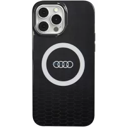   Audi AU-IMLMIP13PM-Q5/D2-BK IML Big Logo MagSafe-kompatibilis keménytok iPhone 13 Pro Max - fekete