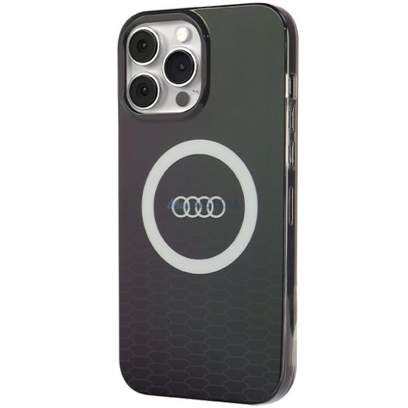 Audi AU-IMLMIP13PM-Q5/D2-BK IML Big Logo MagSafe-kompatibilis keménytok iPhone 13 Pro Max - fekete