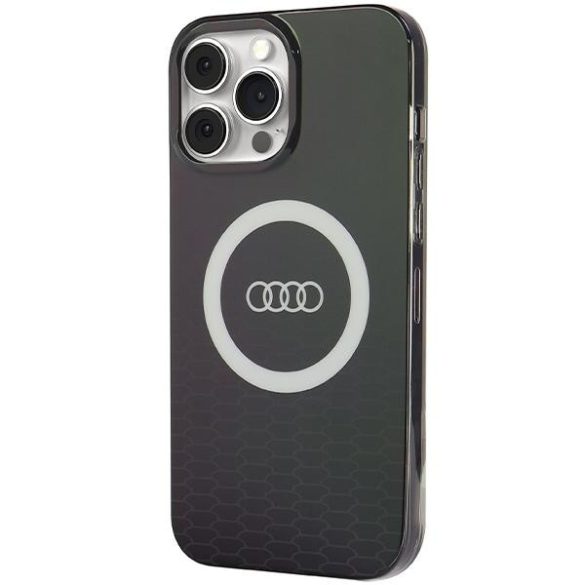 Audi AU-IMLMIP13PM-Q5/D2-BK IML Big Logo MagSafe-kompatibilis keménytok iPhone 13 Pro Max - fekete