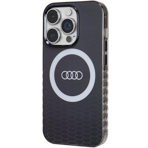 Audi AU-IMLMIP14P-Q5/D2-BK IML Big Logo MagSafe-kompatibilis keménytok iPhone 14 Pro - fekete