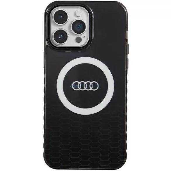 Audi AU-IMLMIP14PM-Q5/D2-BK IML Big Logo MagSafe-kompatibilis keménytok iPhone 14 Pro Max - fekete