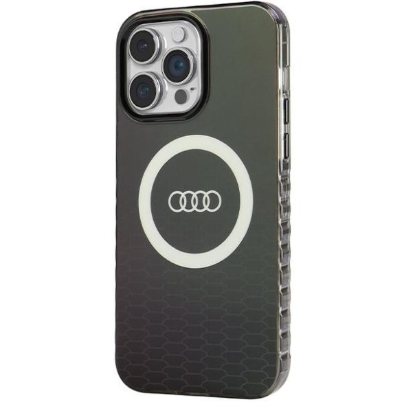 Audi AU-IMLMIP14PM-Q5/D2-BK IML Big Logo MagSafe-kompatibilis keménytok iPhone 14 Pro Max - fekete