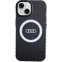   Audi AU-IMLMIP15-Q5/D2-BK IML Big Logo MagSafe-kompatibilis keménytok iPhone 15 - fekete