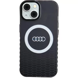 Audi AU-IMLMIP15-Q5/D2-BK IML Big Logo MagSafe-kompatibilis keménytok iPhone 15 - fekete