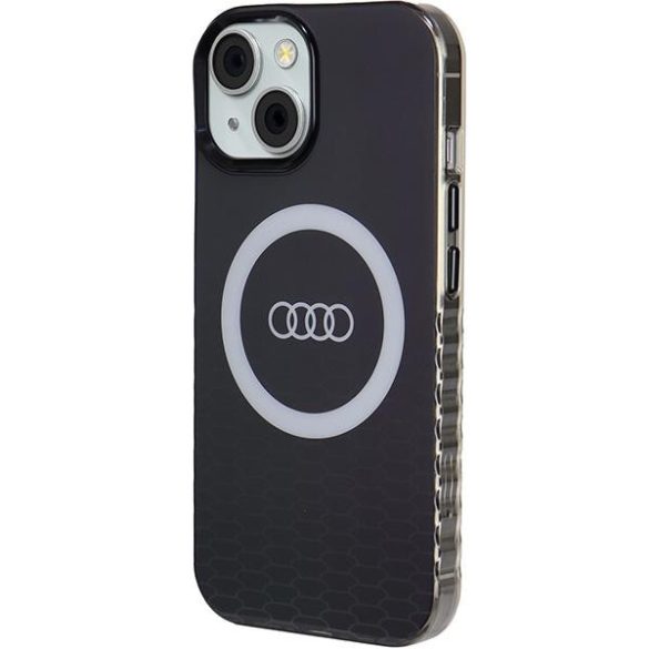 Audi AU-IMLMIP15-Q5/D2-BK IML Big Logo MagSafe-kompatibilis keménytok iPhone 15 - fekete