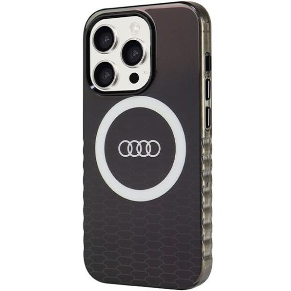 Audi AU-IMLMIP15P-Q5/D2-BK IML Big Logo MagSafe-kompatibilis keménytok iPhone 15 Pro - fekete