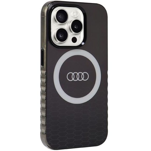 Audi AU-IMLMIP15P-Q5/D2-BK IML Big Logo MagSafe-kompatibilis keménytok iPhone 15 Pro - fekete