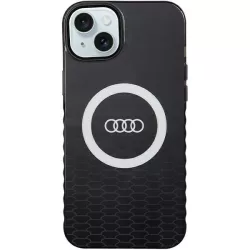   Audi AU-IMLMIP15M-Q5/D2-BK IML Big Logo MagSafe-kompatibilis keménytok iPhone 14 Plus/15 Plus - fekete