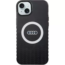   Audi AU-IMLMIP15M-Q5/D2-BK IML Big Logo MagSafe-kompatibilis keménytok iPhone 14 Plus/15 Plus - fekete
