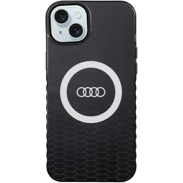 Audi AU-IMLMIP15M-Q5/D2-BK IML Big Logo MagSafe-kompatibilis keménytok iPhone 14 Plus/15 Plus - fekete