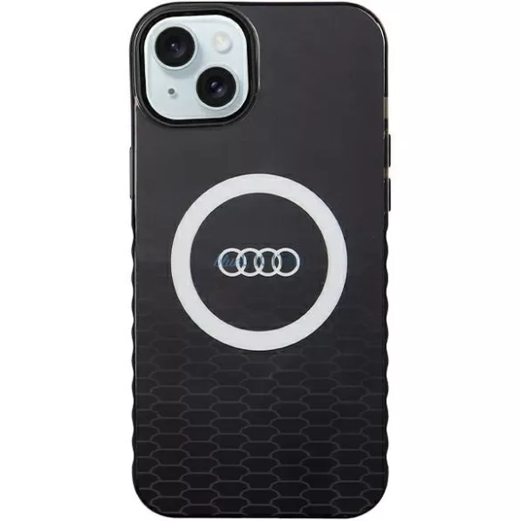 Audi AU-IMLMIP15M-Q5/D2-BK IML Big Logo MagSafe-kompatibilis keménytok iPhone 14 Plus/15 Plus - fekete